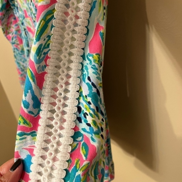 Lilly Pulitzer Skipper Popver Multi Snap Back Sz S EUC - Picture 4 of 10